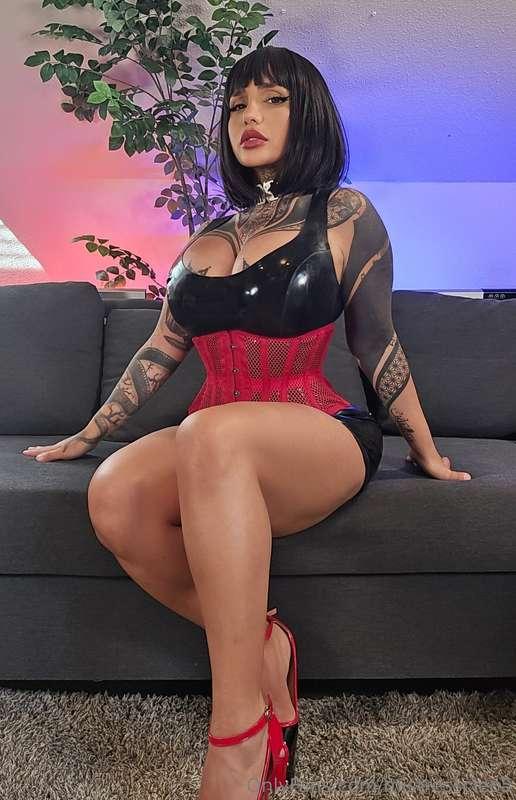 Every inch of my perfect body sculpted, sealed in latex, and..