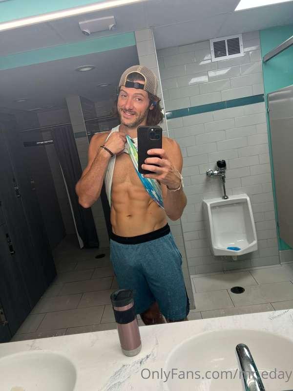 After gym and pre shower!!  Might go play with myself😏