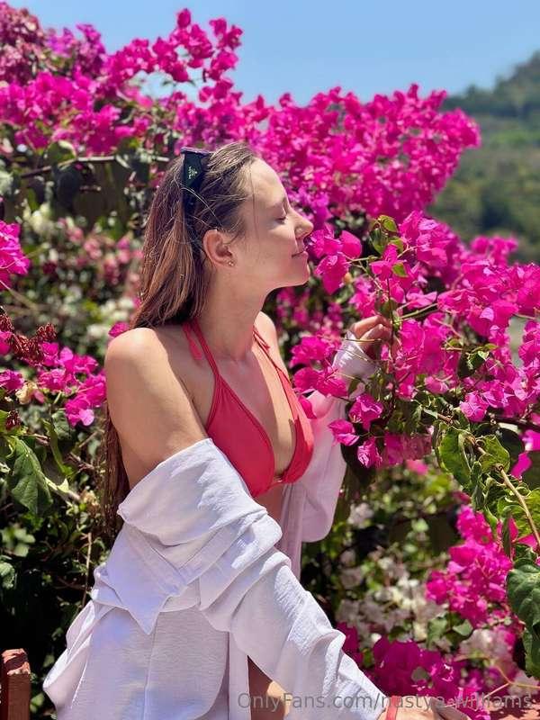 A girl, like a flower, blooms when she is cared for and love..