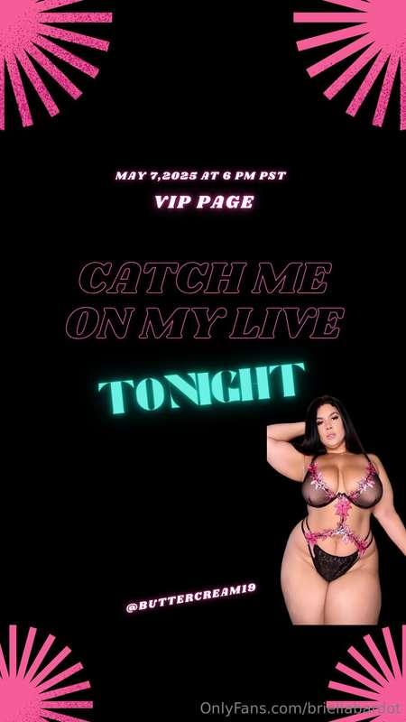 Going LIVE TONIGHT on my VIP Page❗❗ @buttercream19 Can't wai..