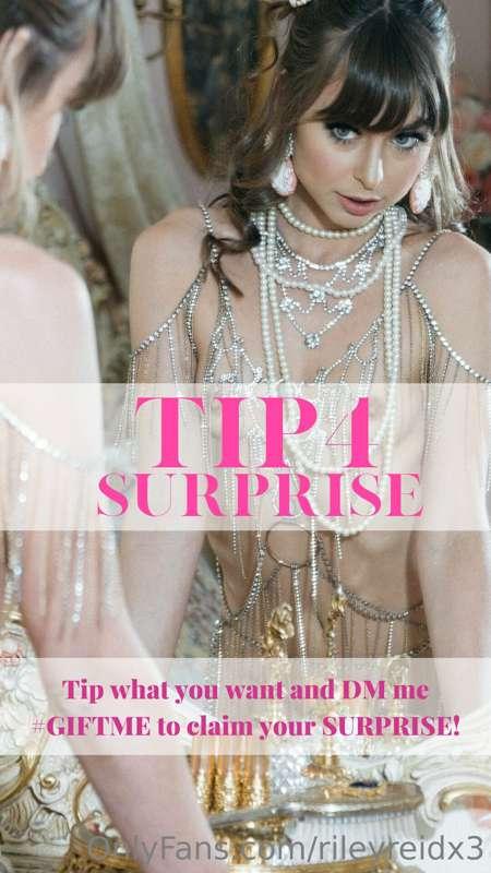 It's my *NEW* 💕 ***TIP FOR SURPRISE***  💕
Tip and DM me ***#..