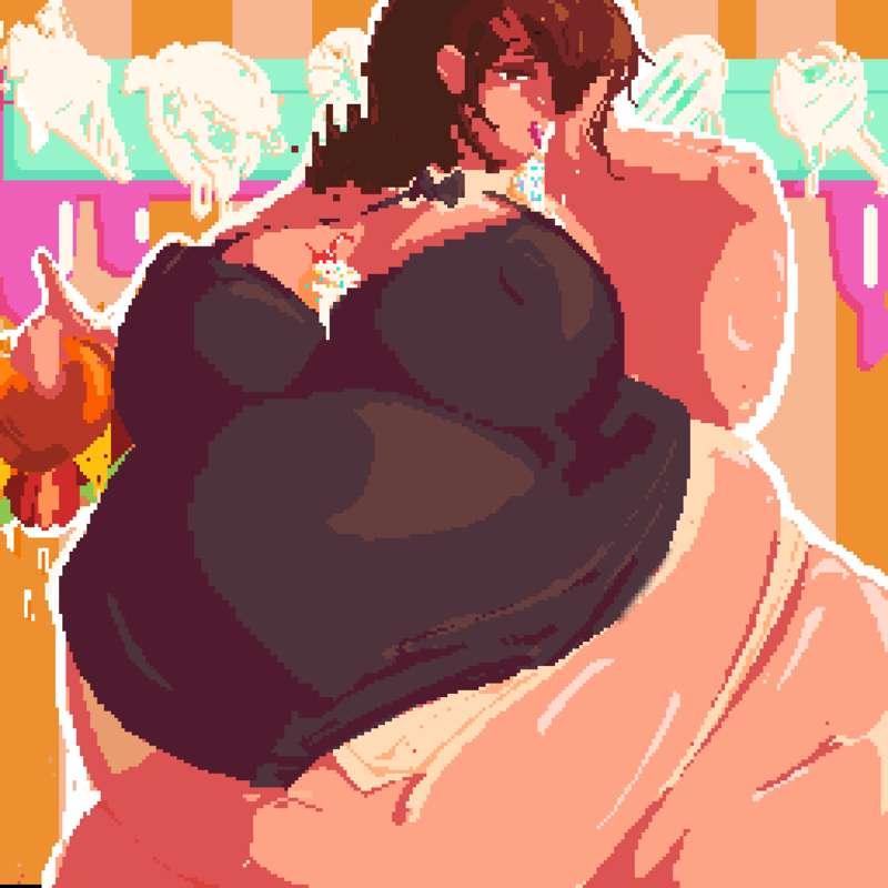 Overfed Waitress! - Kobeni - Pixel Art Animation