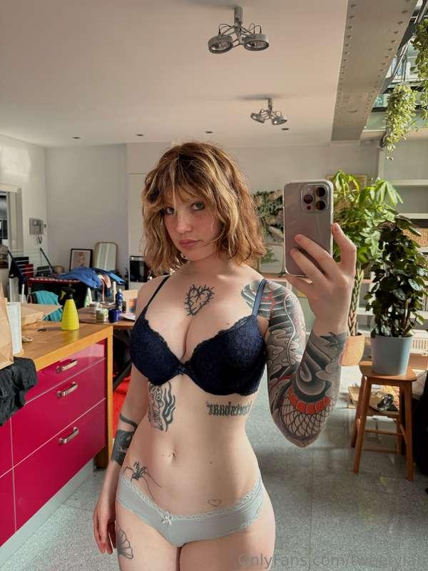 I'm a bit shy in my lingerie