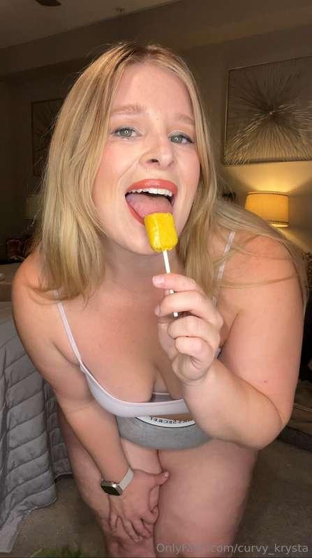 Wish it was your dick I was licking. 🍆👅