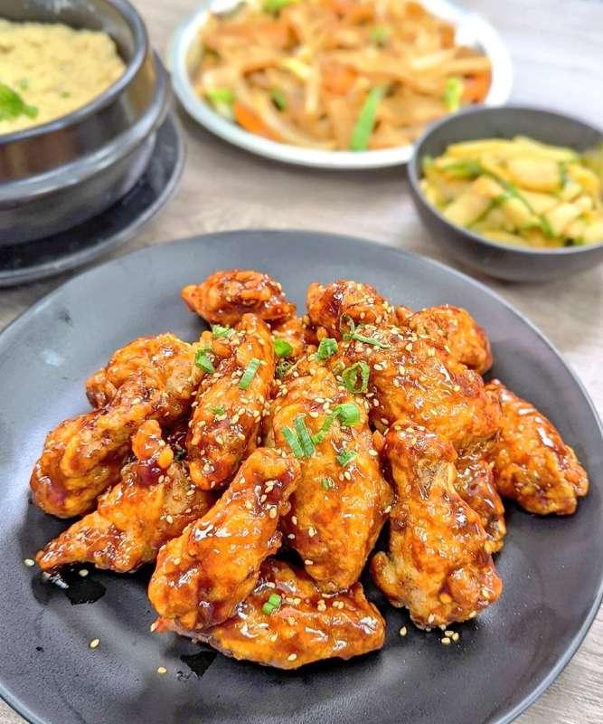 Korean Fried Chicken Wings + Honey Butter Sauce!