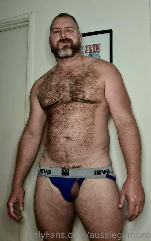 Pre and post-stroking out a load in these wrecked Gym jocks...