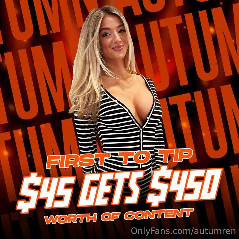 FIRST ONE TO TIP!!!!!!🙈  ONE FAN ONLY - TIP $45 for UNCUT NU..