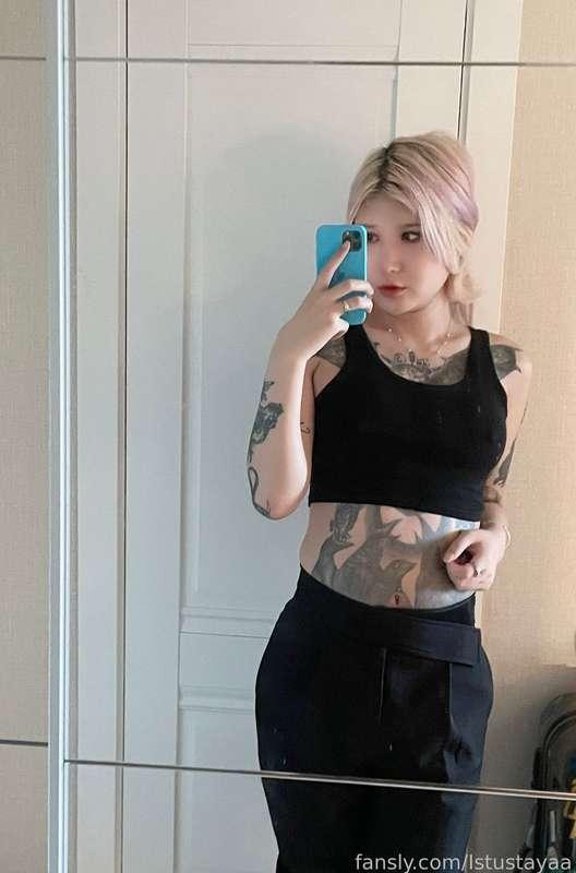 With or without ? #fyp #trans #transgender #tgirl #shemale #mtf #trap #tattoo #asian