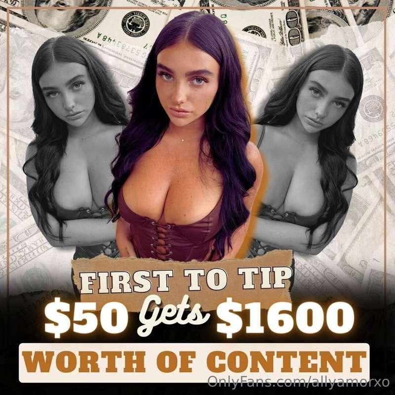 ### THIS IS ONLY FOR ⚠️ 1 FAN 😱⚠️ TIP $50 for $600 WORTH OF ..