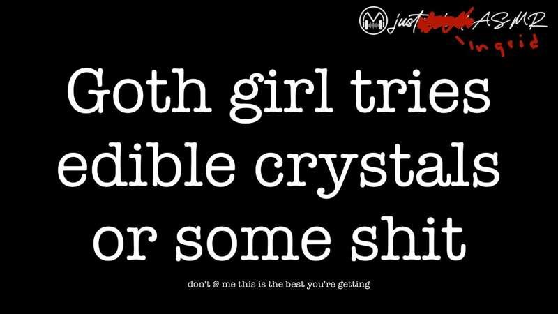 goth girl eats crystal candy.mp4