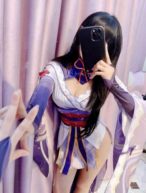 Trying on next month costume