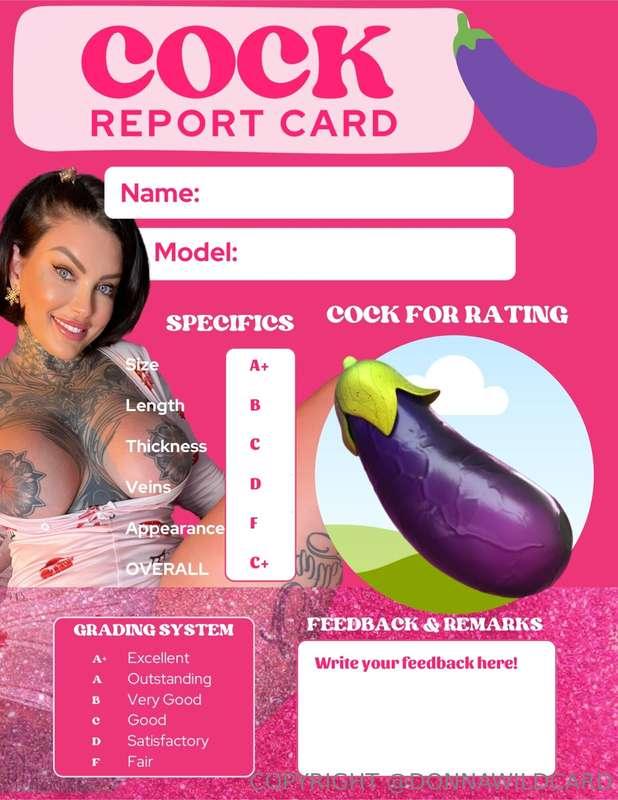 👅🍆 🅲🅾︎🅲🅺 🆁🅴🅿︎🅾︎🆁🆃 🅲🅰︎🆁🅳 🍆👅
Get a naughty report card with in..
