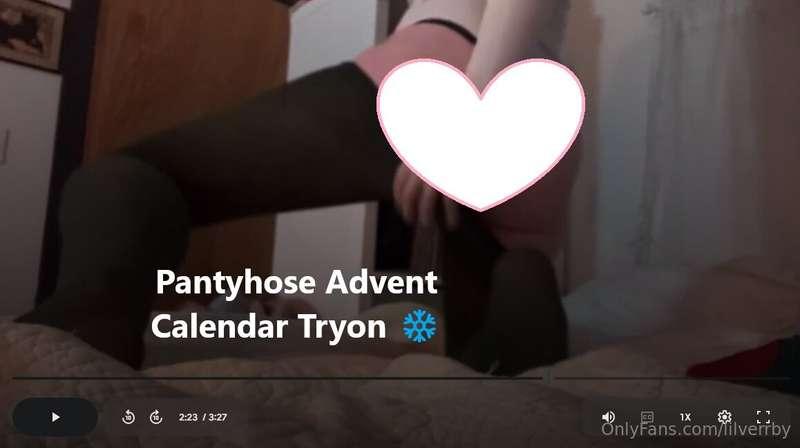 NEW Pantyhose Advent Calendar Tryon !!!DM "❄️" TO UNLOCK THE..