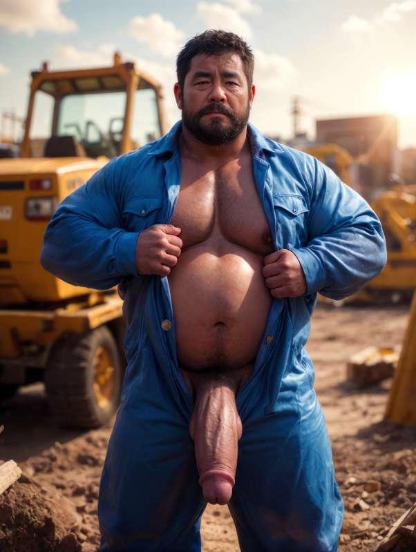 One last job of the day for the laborer
