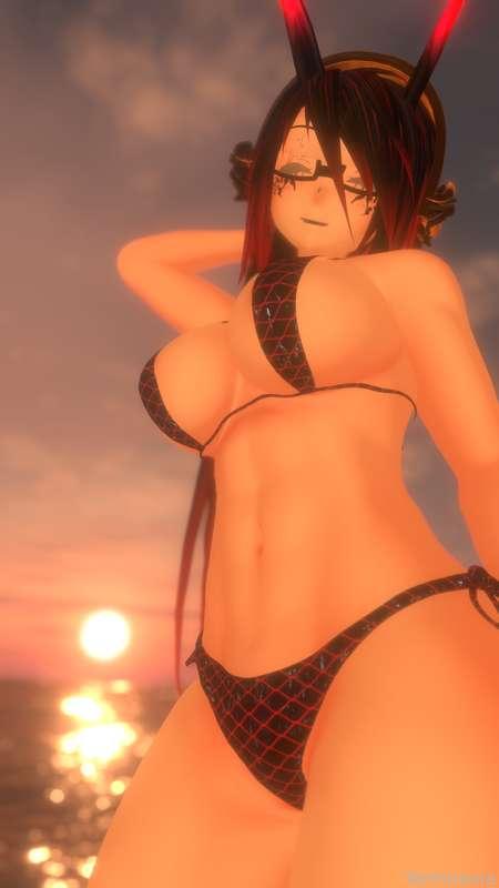 I love sunsets so much. The only really good thing for me about summer is those wonderful long sunsets. Just beautiful, and kind of romantic in a way, right?

hey, listen we are here all alone, how about making it a sensual sunset?