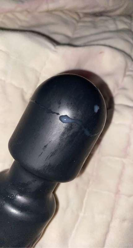 my vibrator is dripping with cum 💦🥵