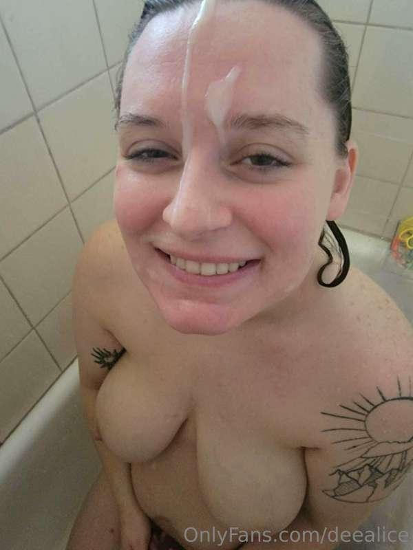 We don't often get to shower together, so he gave me a facia..