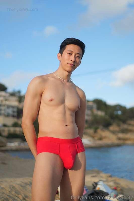 You see me at the nude beach, with my pierced, uncircumcised..