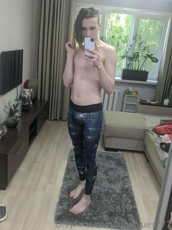 Trying out my mom's clothes :)