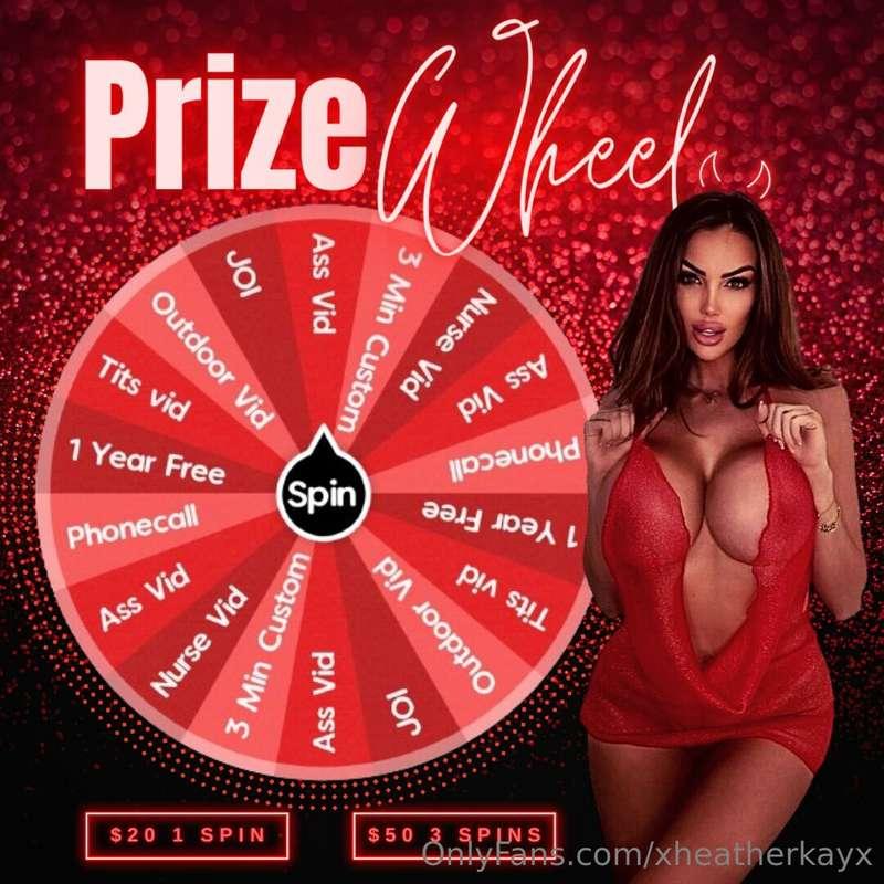 Prize Wheel🔞 Who's feeling lucky?😈 All spins will be recorde..