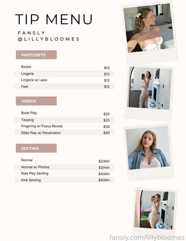 new tip menu ✨✨
#fyp