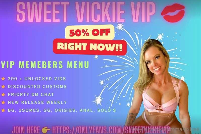 🚨❌ Ready to drain your balls with @sweetvickie? Her VIP page..