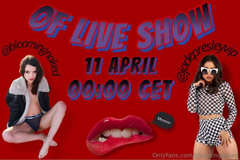 TODAY AT 00:00 CET LIVE WITH @jadepresleyvip 😍🥵
DON'T MISS A..