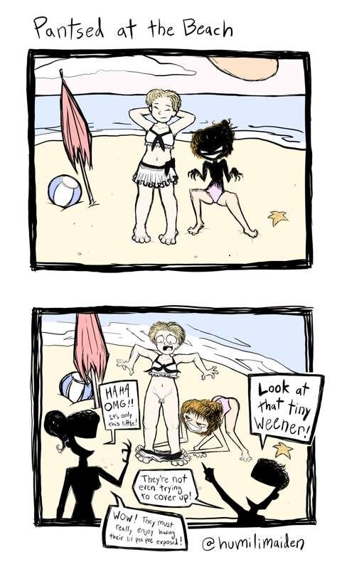 Pantsed at the Beach