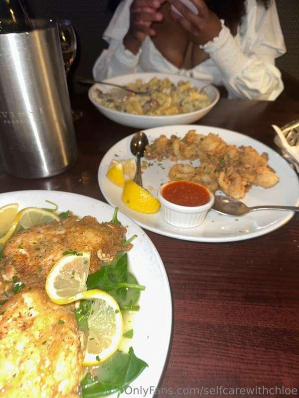 Dinner was great BUT… Dessert was better 🤭😉 Can you guess wh..