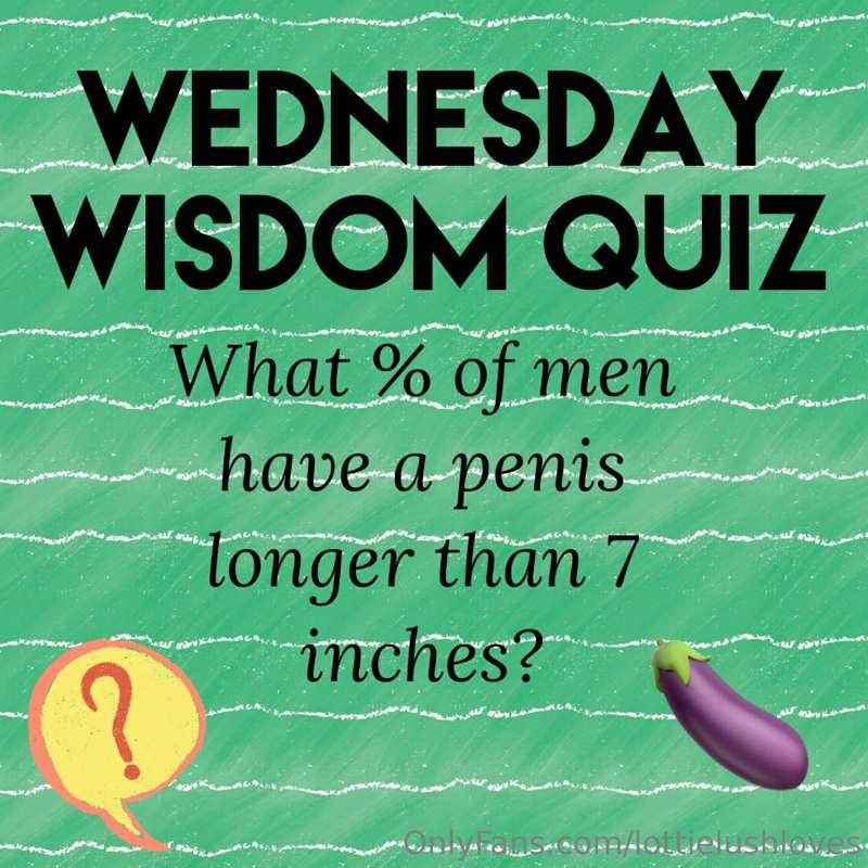 🧠 𝕎𝕖𝕕𝕟𝕖𝕤𝕕𝕒𝕪 𝕎𝕚𝕤𝕕𝕠𝕞 🧠
No cheating! What do you think? 🍆

Answ..