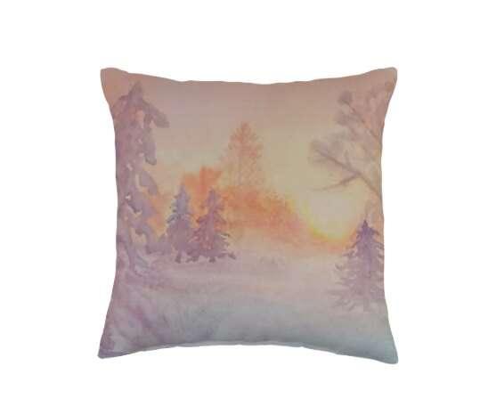 I just submitted that new winter sunset watercolor design. H..