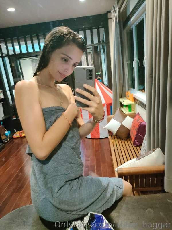 I'm super wet today hehe decided to film some content in the..