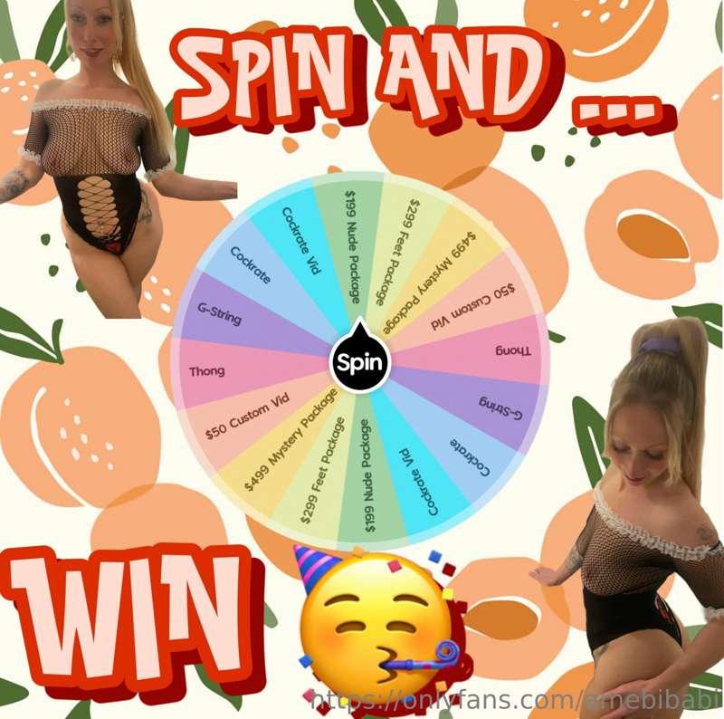 Just made this brand new PARTY WHEEL 🥳… SPIN AND WIN baby 😈!..