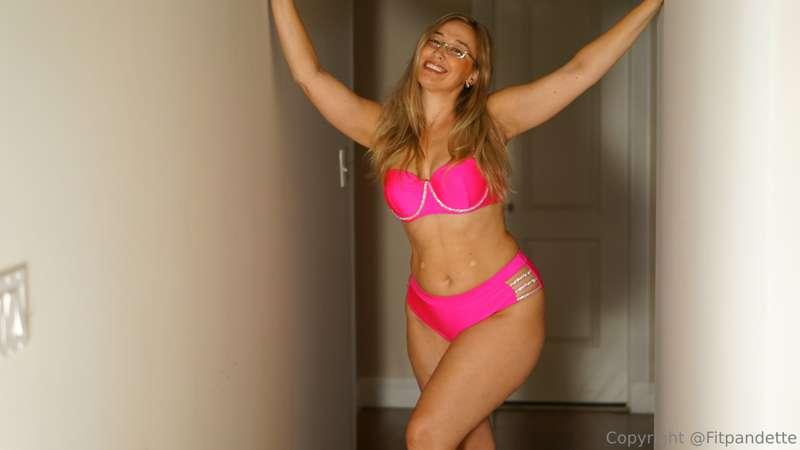 Pink swimsuit clip