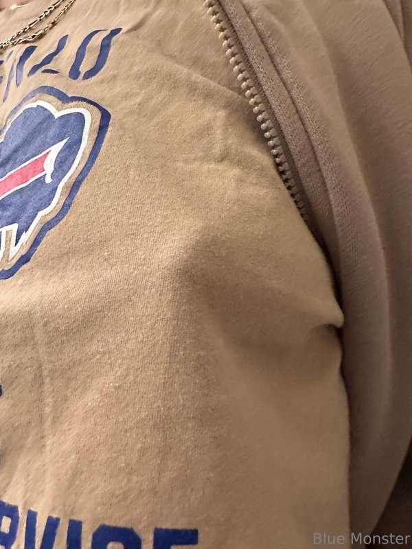 No bra while wrapping presents this morning. 
