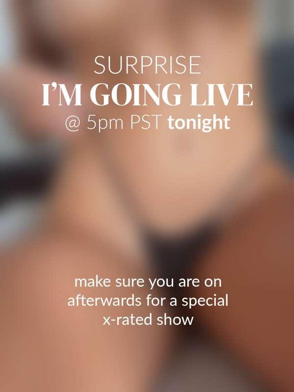 **SURPRISE** 😈 you better be on **@ 5pm PST** tonight cause ..