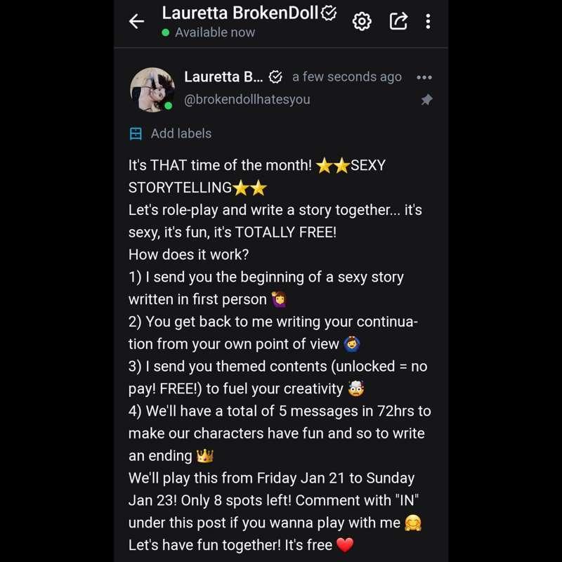 Join my VIP page to role-play for FREE with me this weekend!..