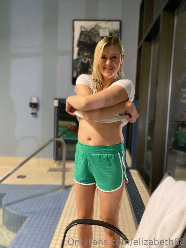 My sister took these pictures of me tonight at a hotel pool ..