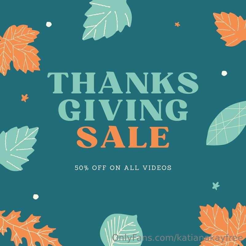 ‼️𝗛𝗨𝗥𝗥𝗬, 𝟱𝟬% 𝗢𝗙𝗙 𝗙𝗢𝗥 𝗧𝗛𝗔𝗡𝗞𝗦𝗚𝗜𝗩𝗜𝗡𝗚‼️🦃
🚨 50% OFF ONE DAY ONLY ..
