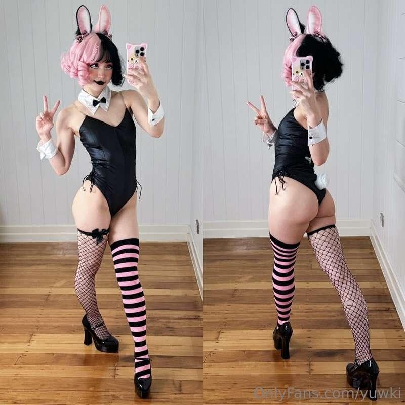 i lowkey look jacked asf in a bunny suit lol