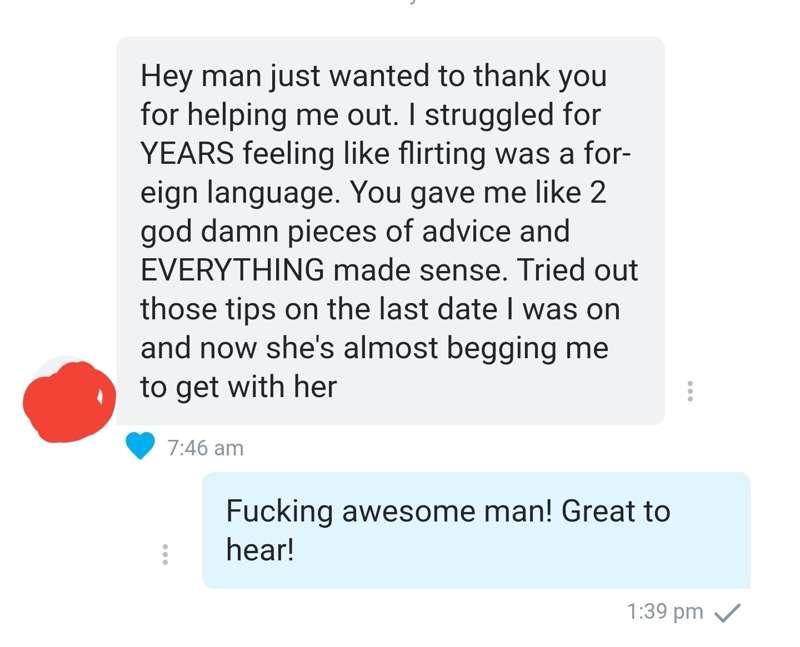 Dating Advice | Fan Successes 

Waking up to more success st..