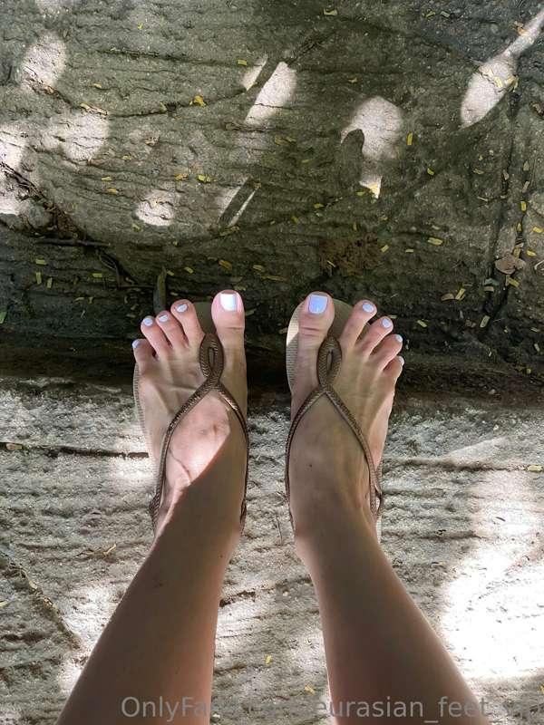 Not a smart idea to wear these sandals on a long hike up the..