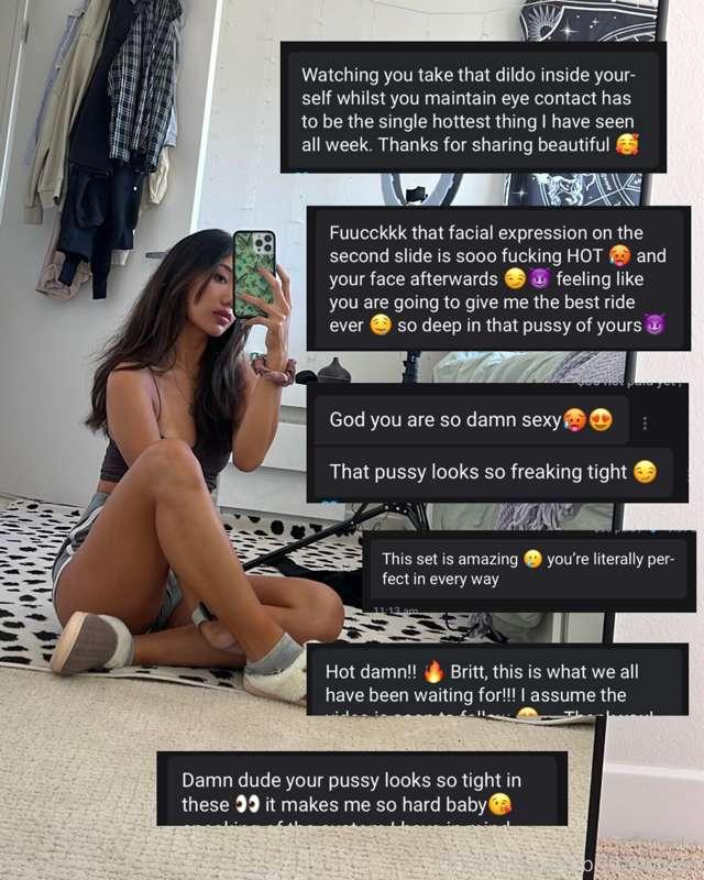 my dildo going deeper & deeper inside my tight pussy + my fa..