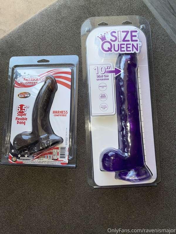 What dildo do you guys wanna see me use first?! Whichever ha..