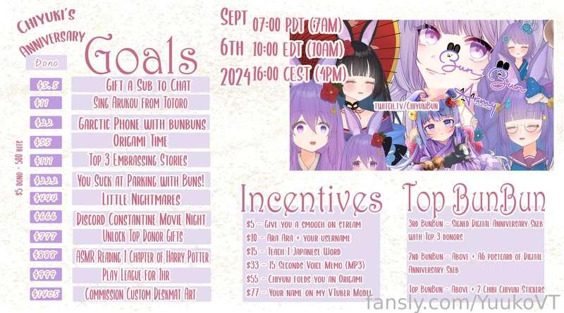 ご主人様〜

It's my anniversary this Friday! 

If you want to watch me learn how to play league consider coming to my anni
It'll go for 3hrs and if top donor goals are met during that time I'll stream again at US friendly night time. 

You can learn Japanese by just giving $15~

All donos must go through Kofi 
Spoil me ok?

#vtuber #fyp #asian #japanese