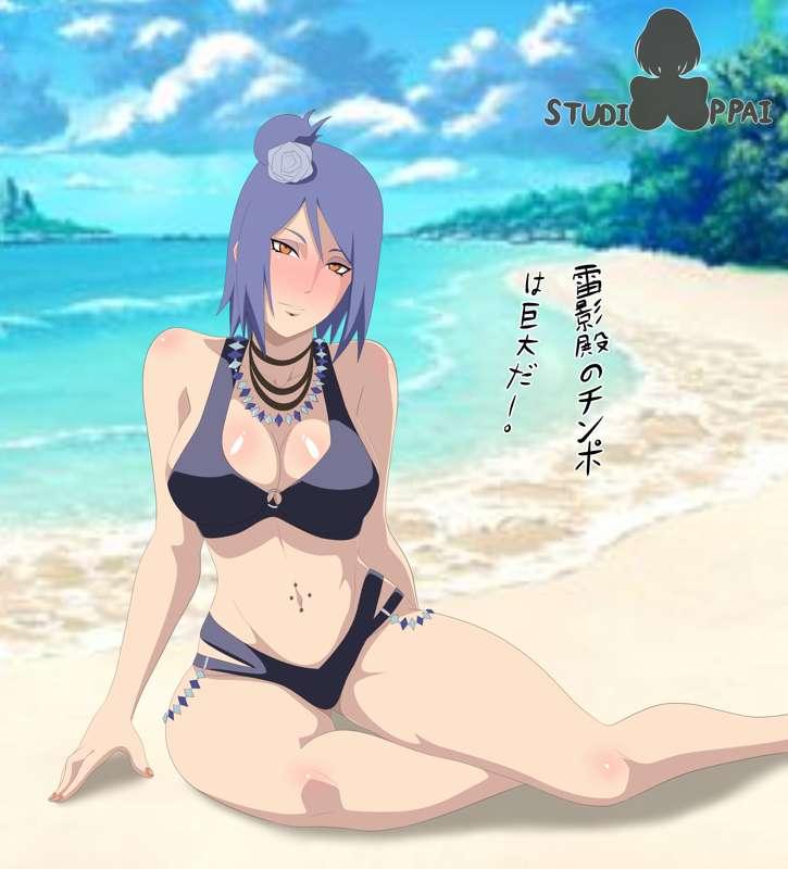 Konan sunbathing - Naruto