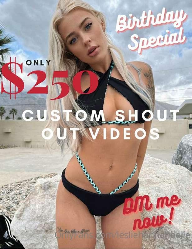 ***$250 Custom Shout Out Video*** 😇 cause it’s my birthday w..