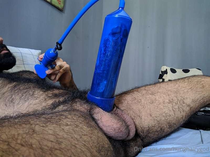 Pump it up >> swipe for the result  Dando um pump no pau >> ..