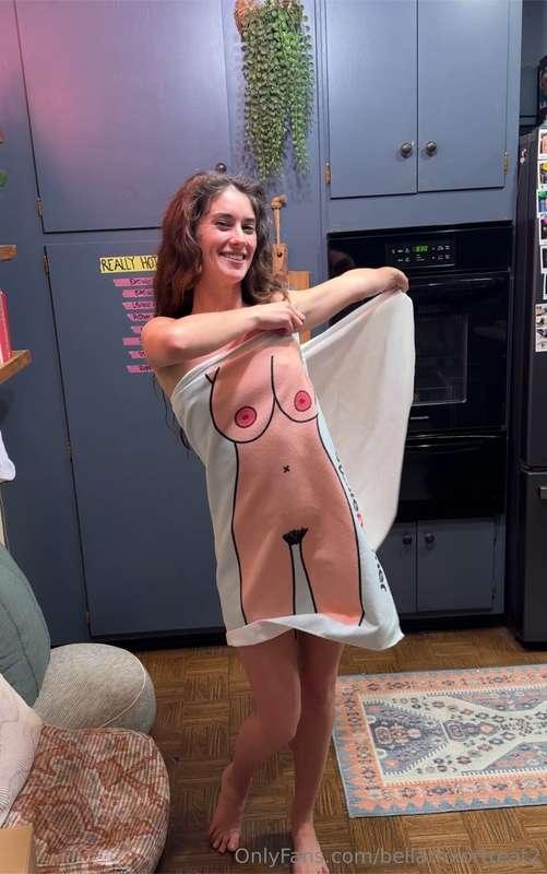 I was cracking up when I saw this towel, I obviously had to ..