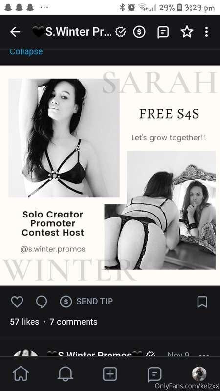 @s.winter.promos is giving away free shout outs to all
Creat..